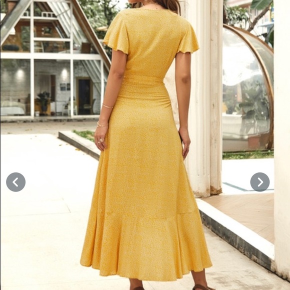 BOUTIQUE Boho Sunshine Wrap Dress - Picture 6 of 7